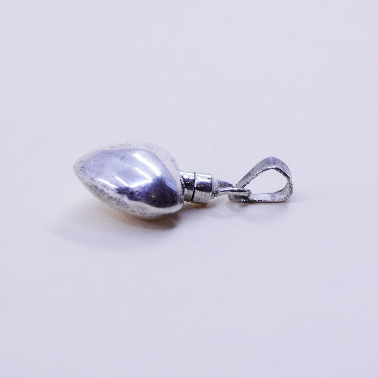 Vintage mexico handmade sterling 925 silver heart charm pendant
