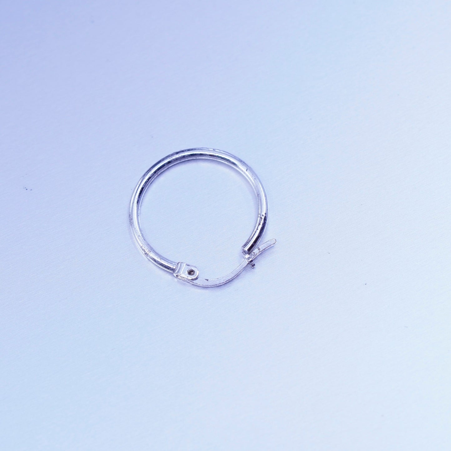0.75”, vintage Sterling silver handmade earrings, 925 hoops