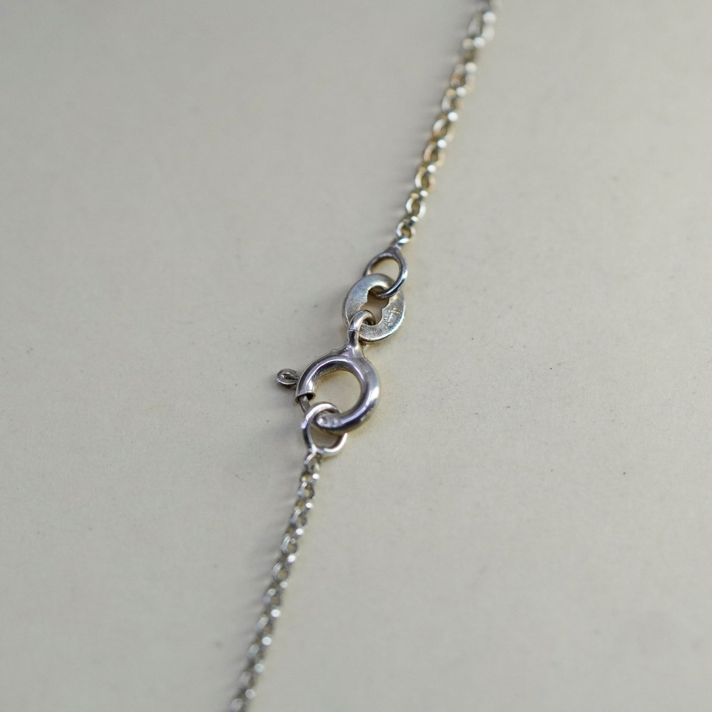 18”, 1mm, Vintage sterling silver circle chain, 925 necklace
