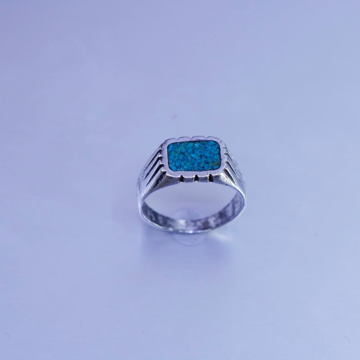 Size 11, Native American navajo Sterling 925 silver handmade ring turquoise