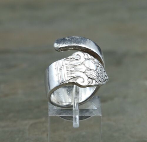 Sz 6, Vtg Handmade Sterling Silver Spoon Ring, Band