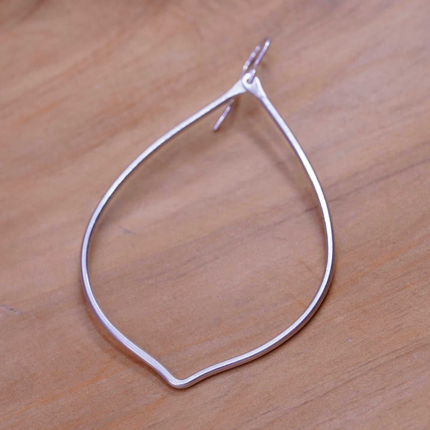 1”, Vintage Sterling silver handmade earrings, 925 teardrop drops