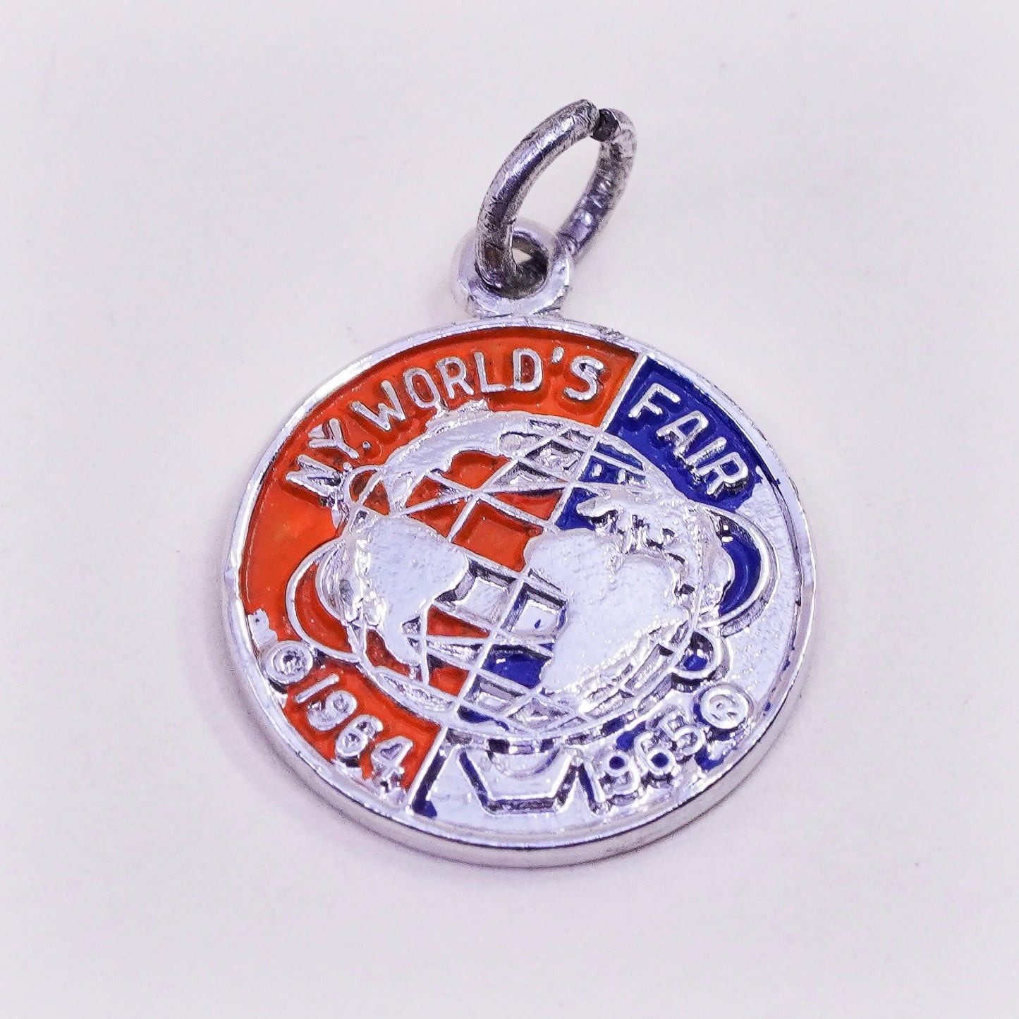 Vintage Sterling 925 silver handmade pendant my world fair charm
