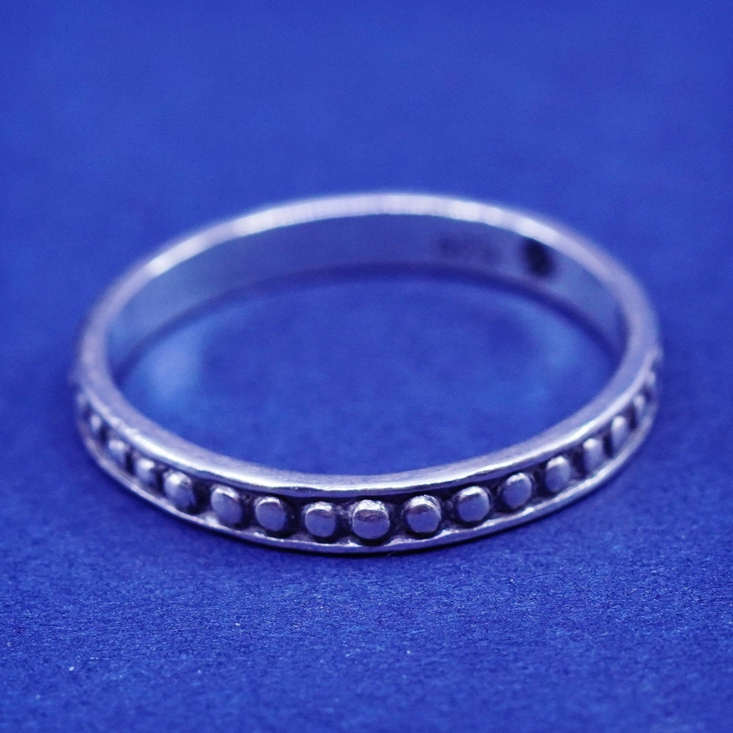 Size 6, vintage shube southwestern Sterling silver handmade ring 925 band beads