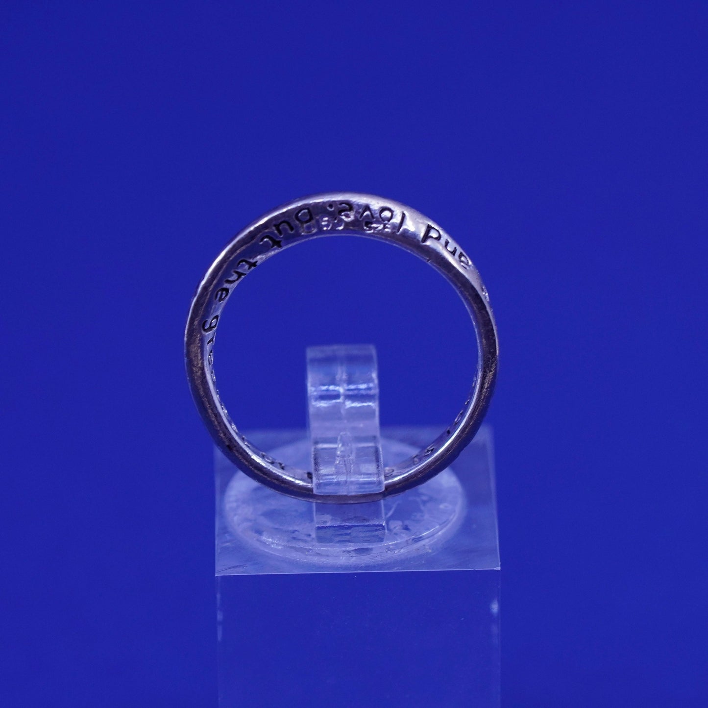 Size 7, vintage Sterling silver ring, 925 inspirational Infinite loop band