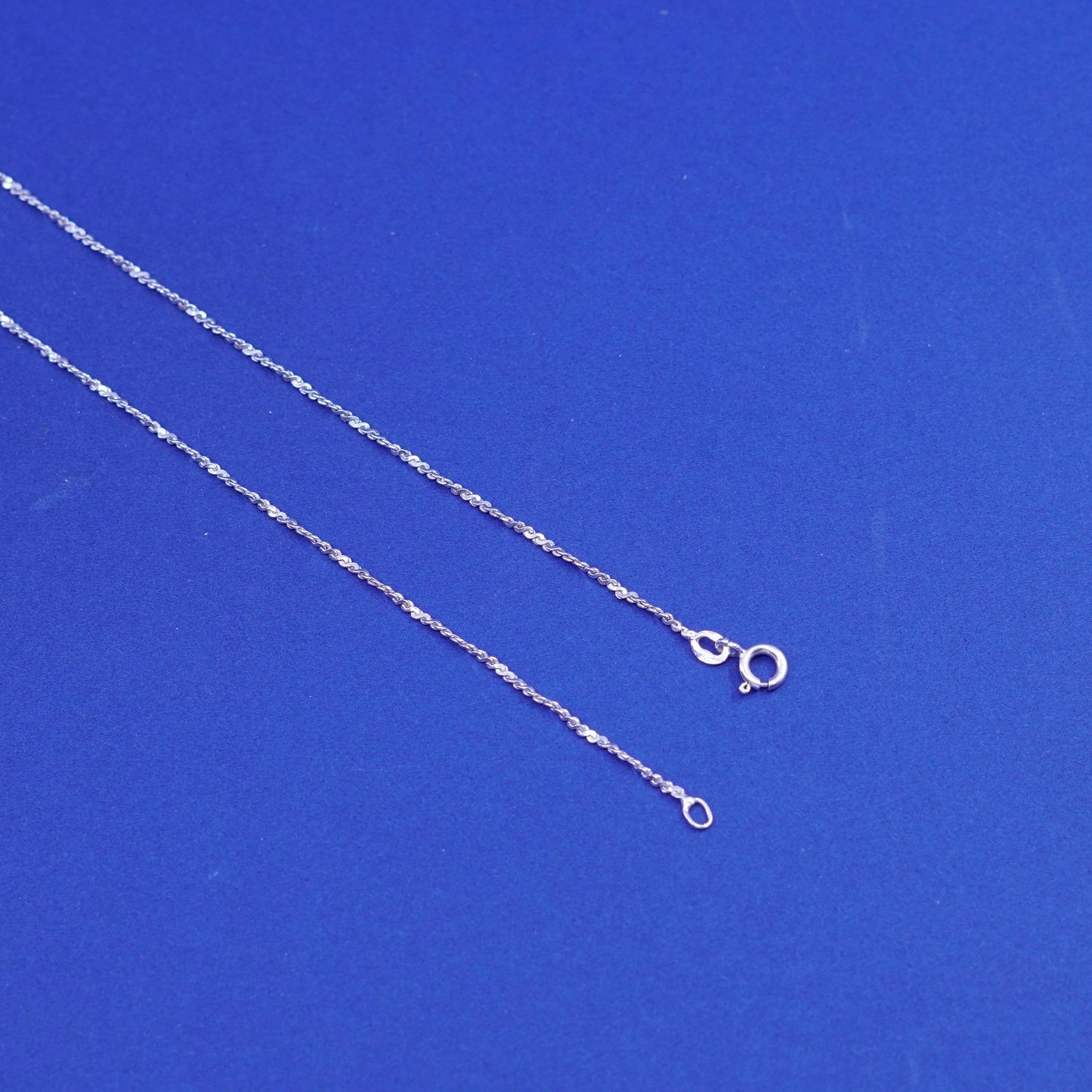 30”, 1.6mm, vintage Sterling silver handmade necklace, 925 twisted s link chain