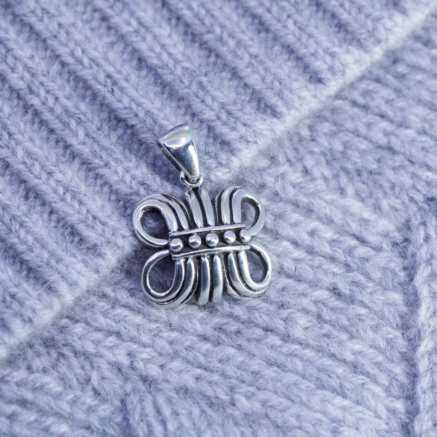 Vintage sterling 925 silver handmade Irish Celtic knot pendant