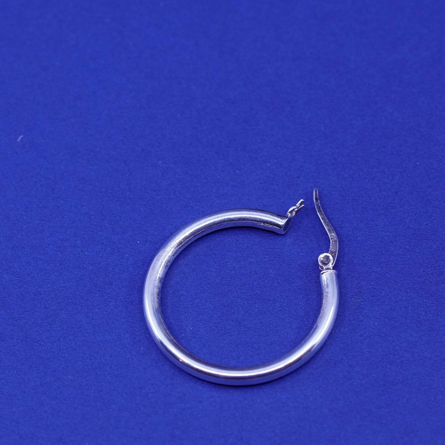 1”, vintage Sterling silver handmade earrings, 925 hoops