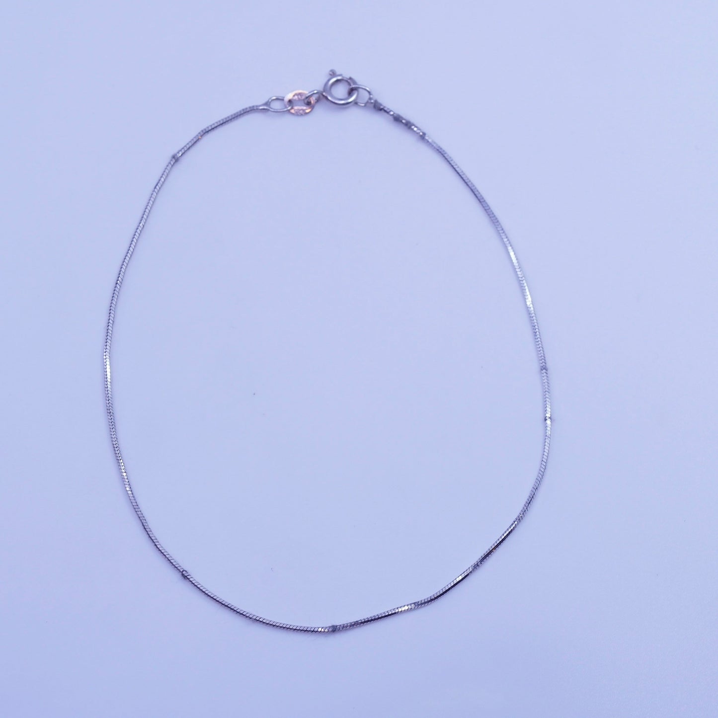10”, 1mm, Sterling 925 silver handmade bracelet, snake anklet