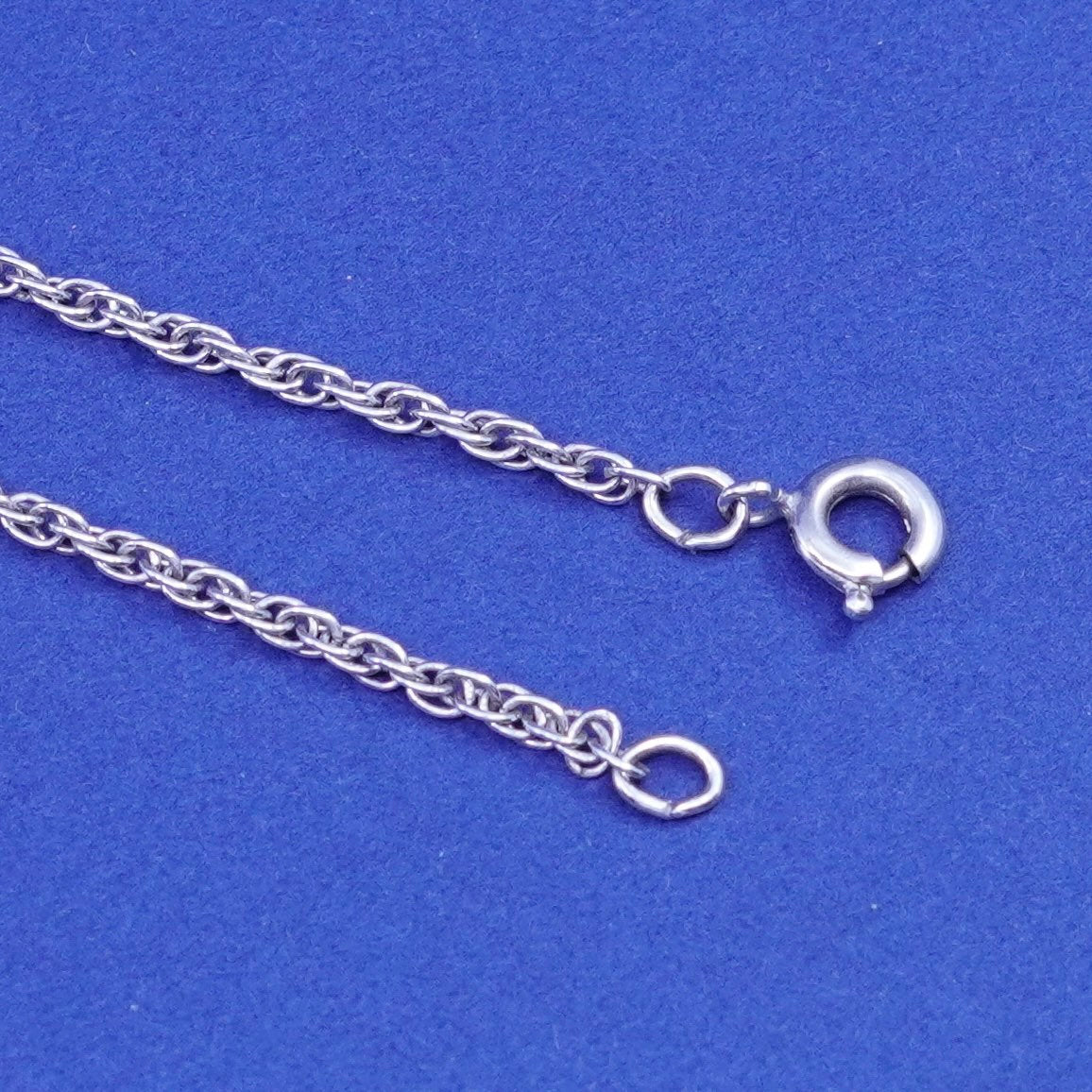24”, 1mm, vintage Sterling silver handmade necklace, 925 Singapore chain