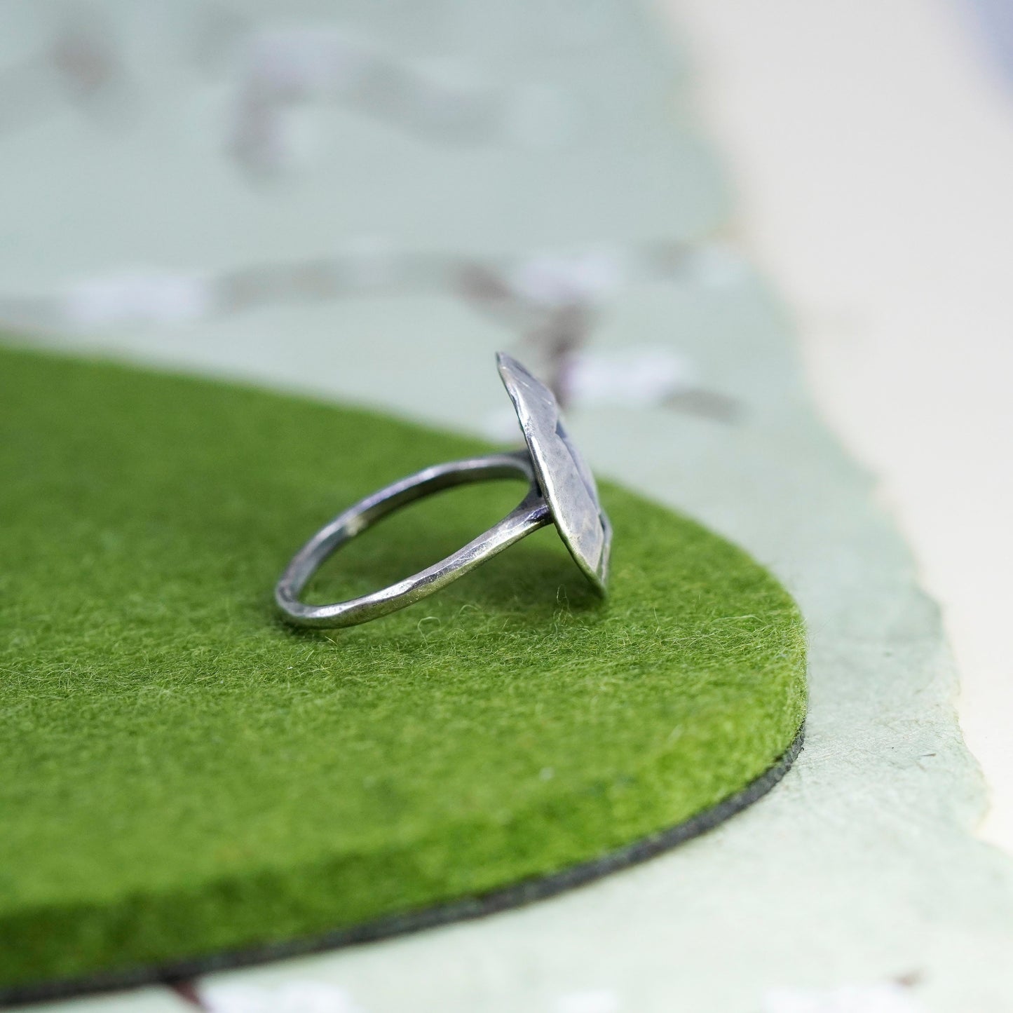 Size 8, Vintage Israel sterling silver handmade ring, 925 band
