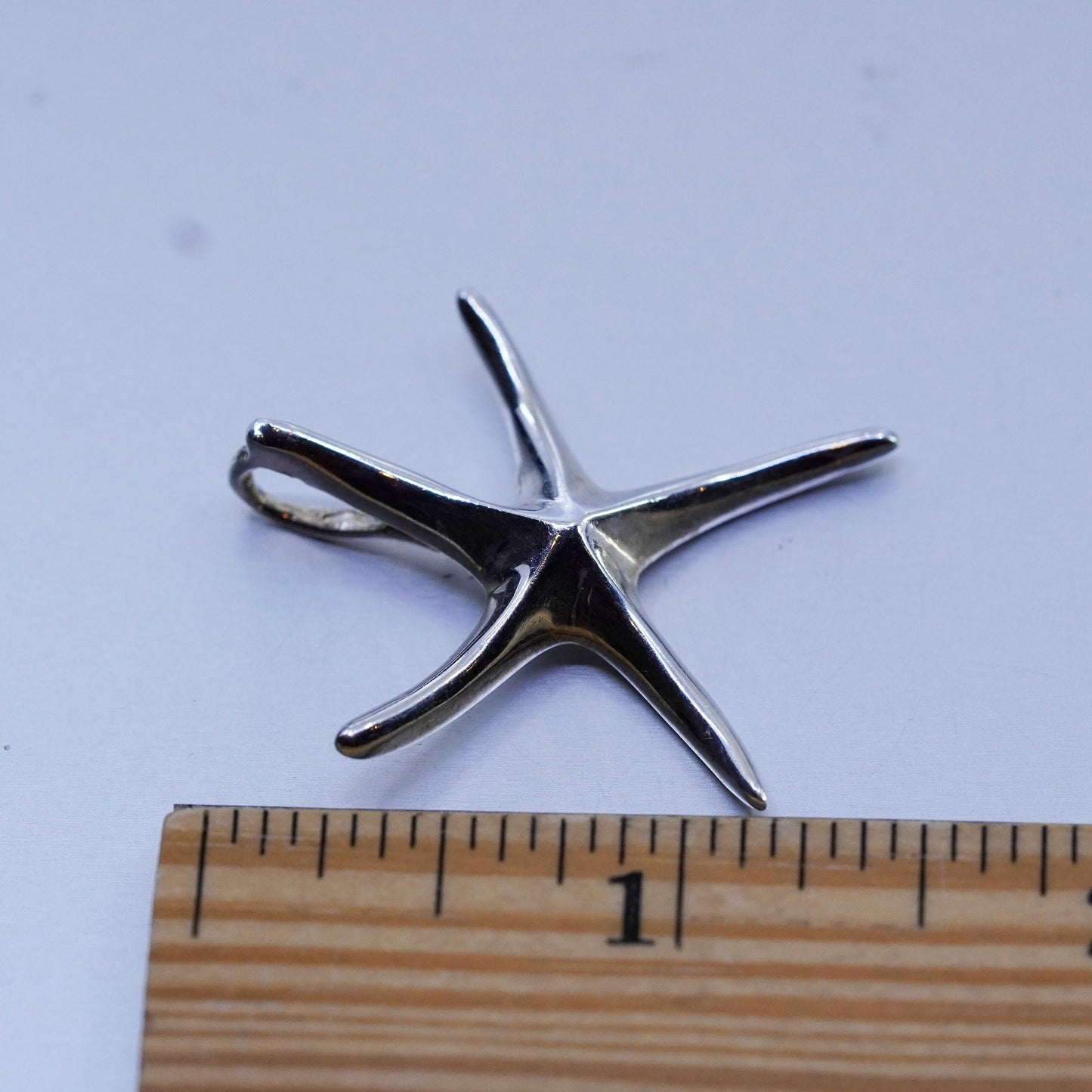 Vintage Sterling silver handmade simple 925 starfish star