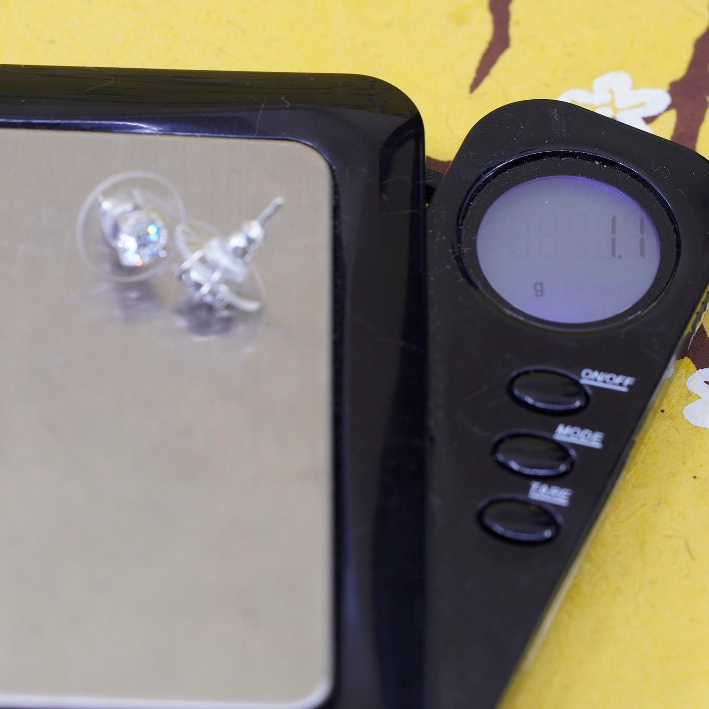 4mm, vintage Sterling silver clear round crystal studs, cz earrings