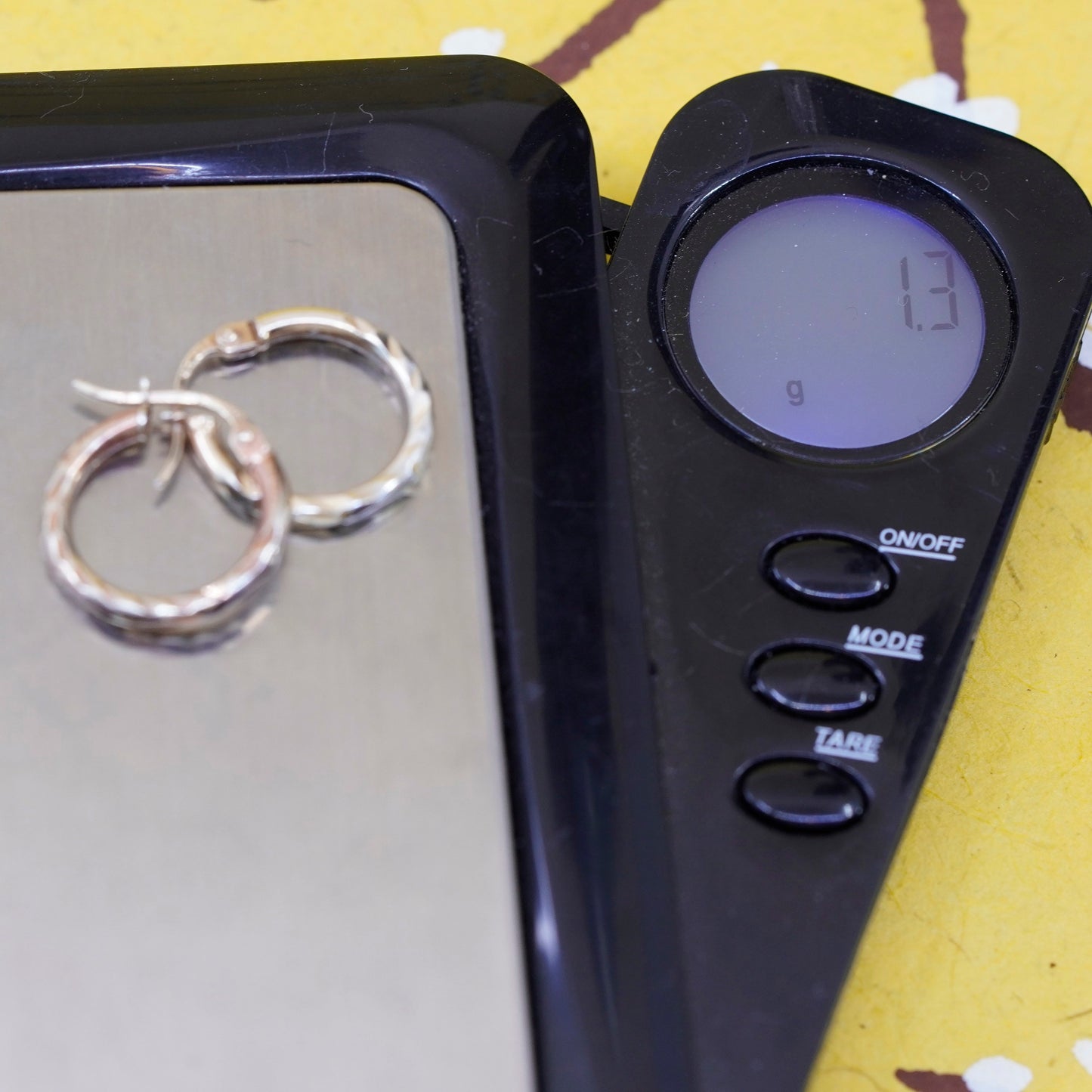 0.5”, vermeil gold over Sterling silver earrings, 925 textured hoops