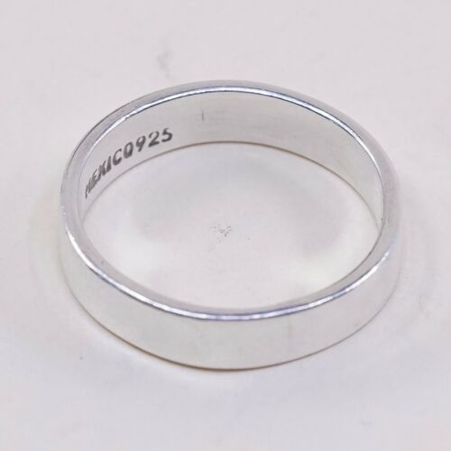 Size 5.5, Vtg Sterling Silver Handmade Wedding Ring, Solis 925 Silver Band