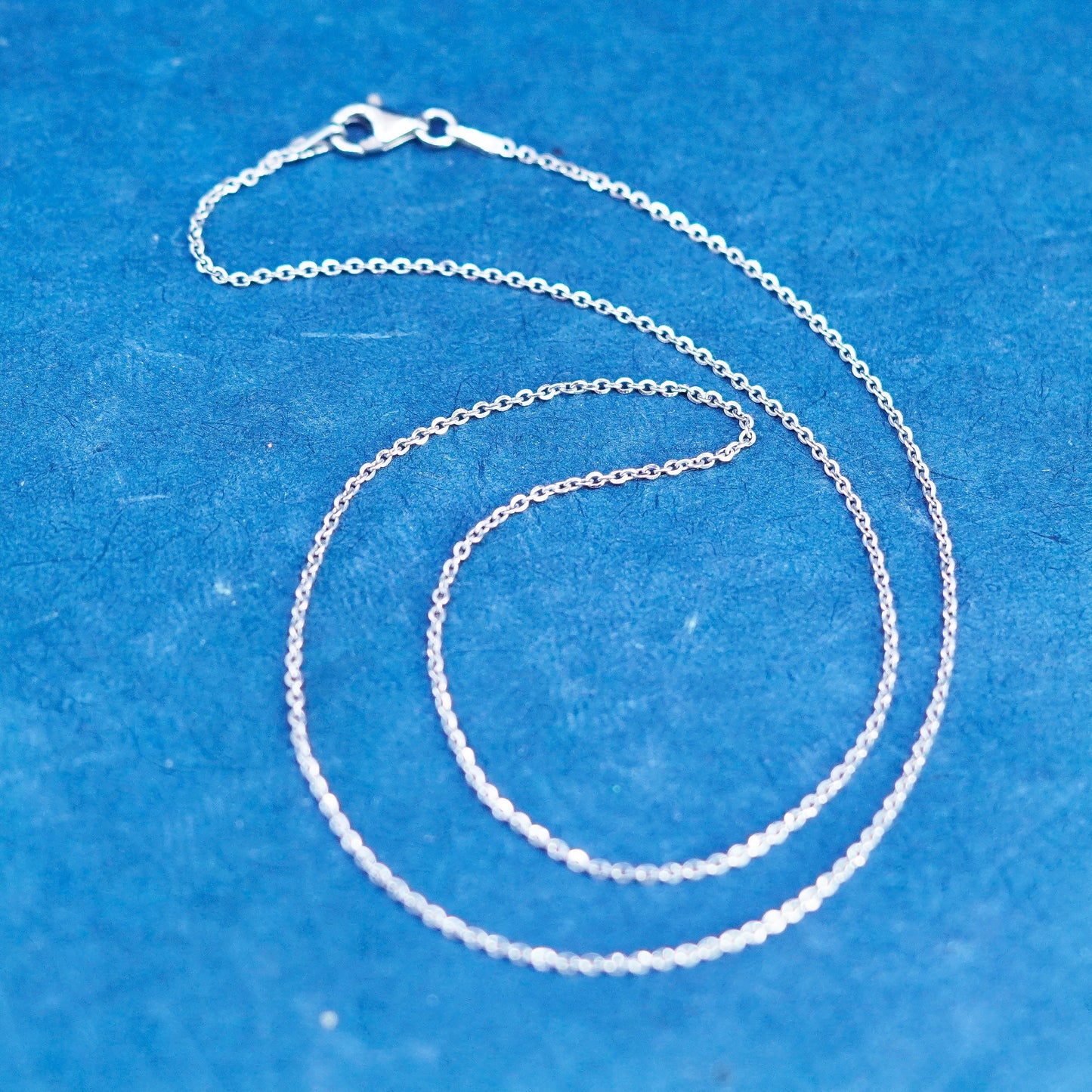18”, 1mm, vintage Sterling silver handmade necklace, 925 circle chain