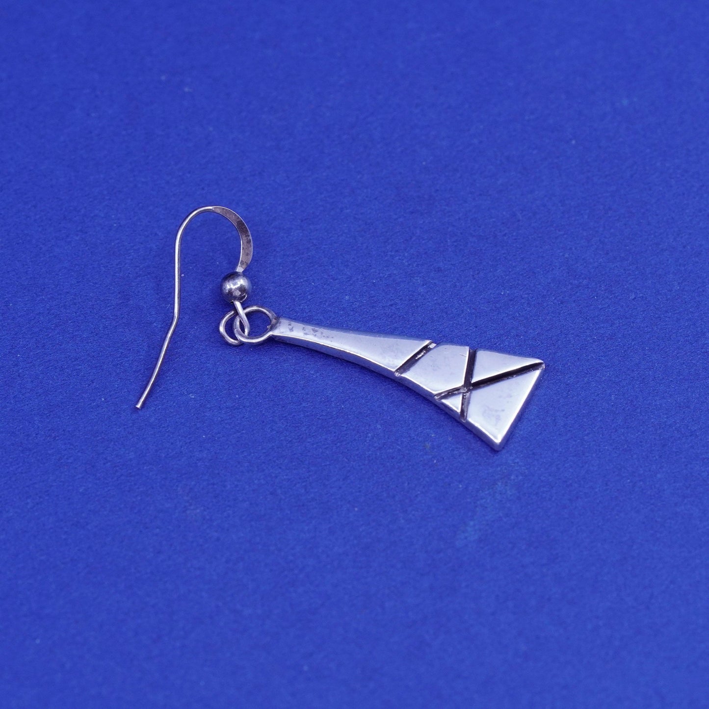 Vintage native America Sterling 925 silver handmade earrings dangles