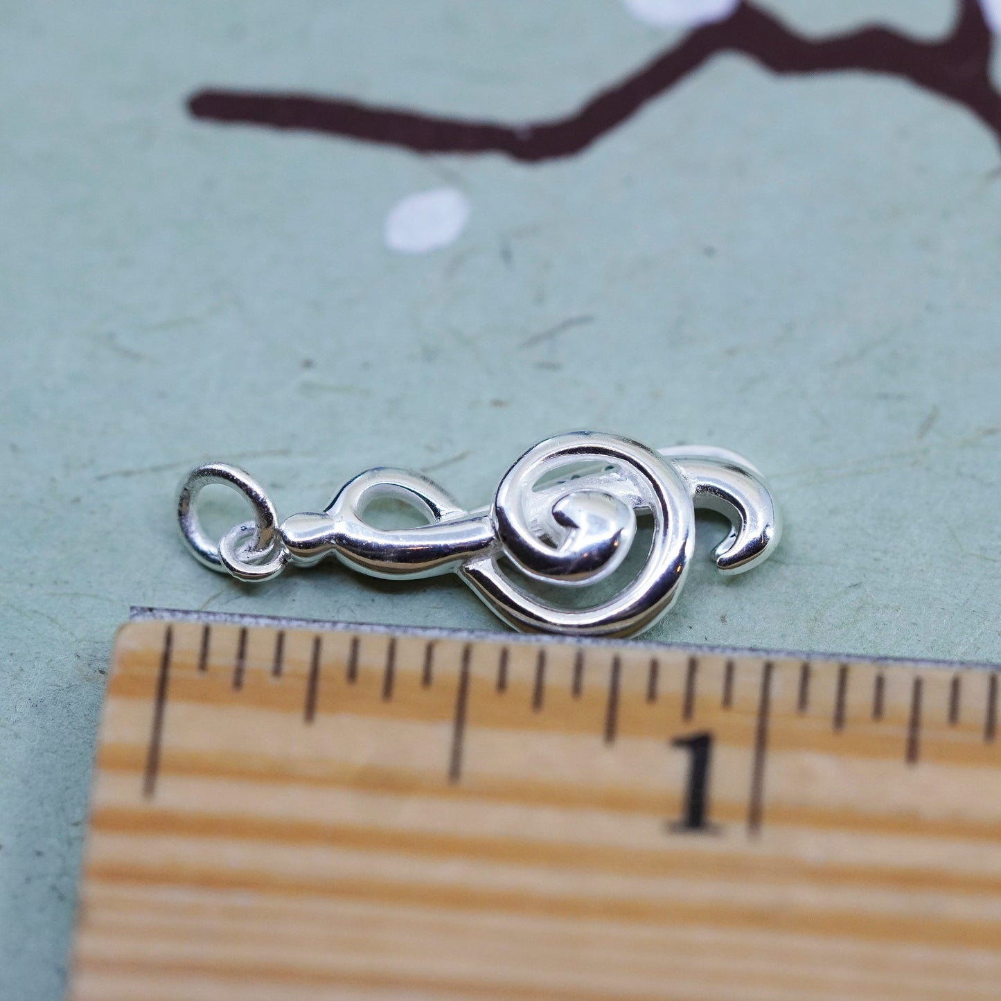 sterling silver pendant, 925 music note “life is a song, love ”, melody charm