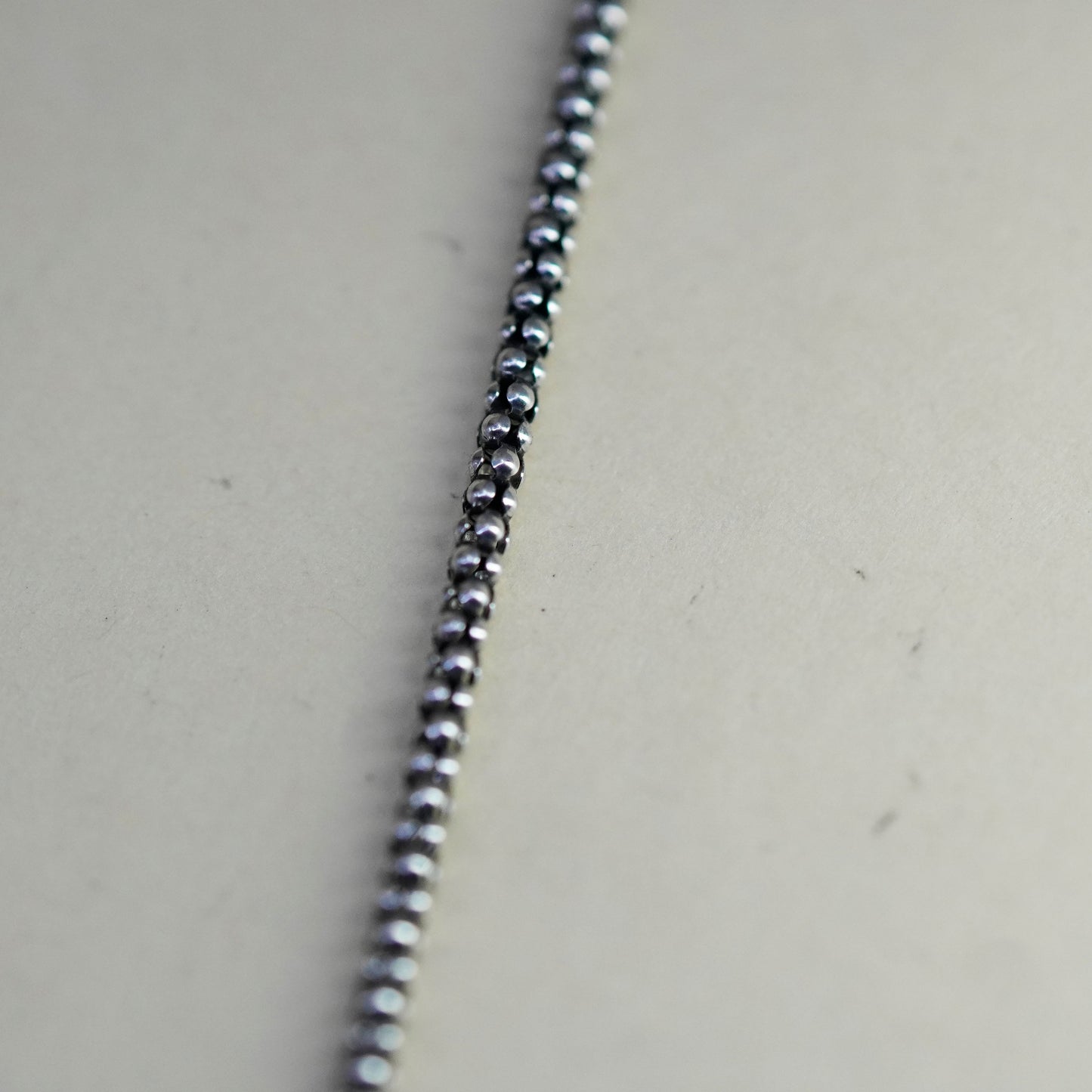 19” 2mm, sterling silver handmade necklace, 925 silver popcorn chain