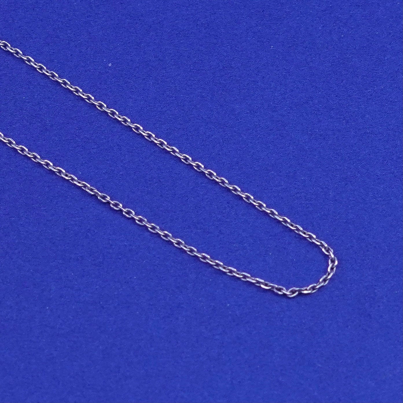 18”, 1mm, vintage Sterling silver handmade necklace, 925 circle chain