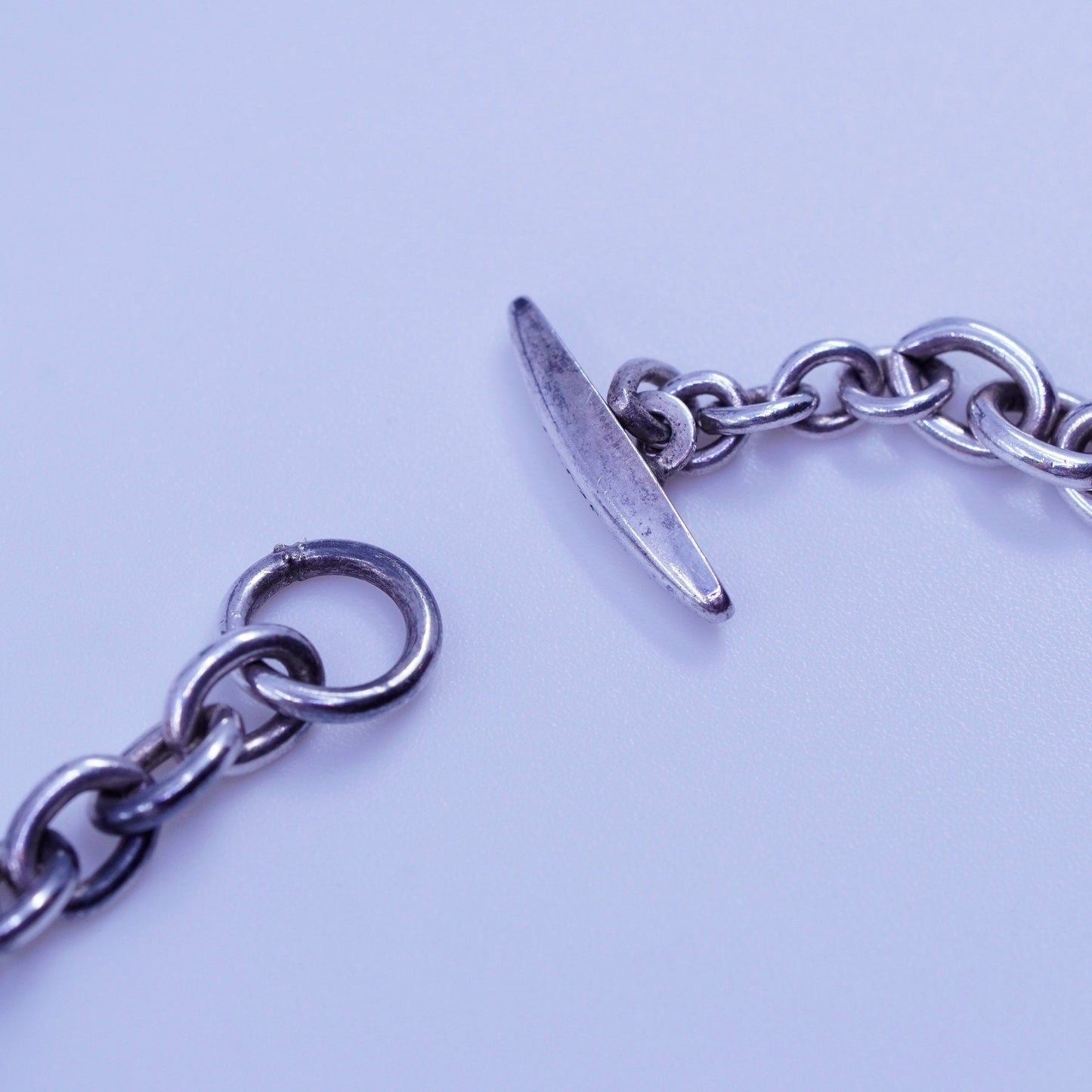 6.75”, esbjerg denmark Sterling 925 silver handmade bracelet, landscape charm