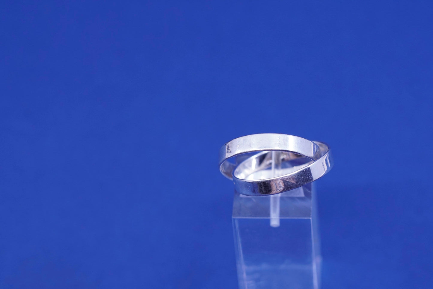 Size 11, vintage Sterling silver handmade ring, 925 entwined band