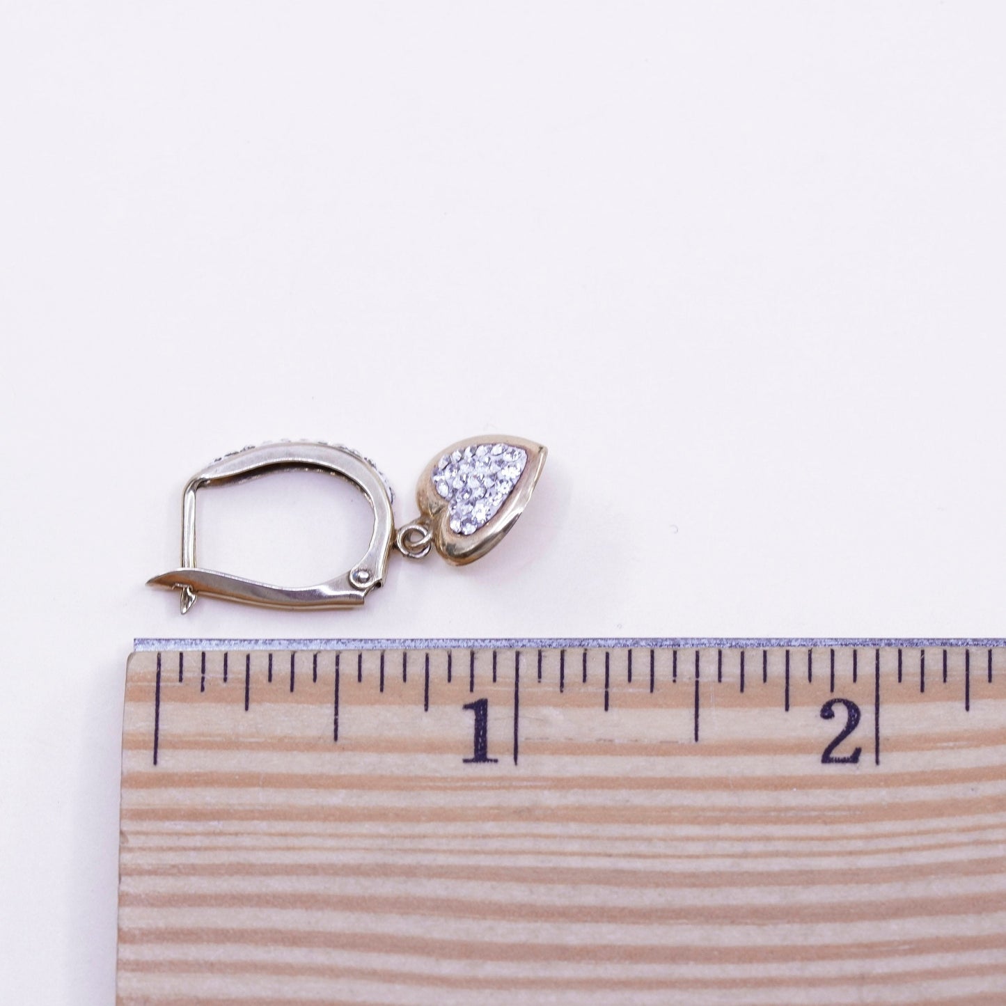 0.5”, vermeil gold over sterling silver earrings, 925 hoops, huggie cluster cz