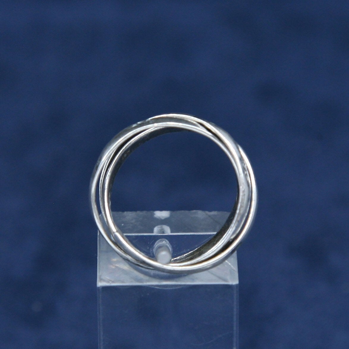 sz 6.25, Sterling silver handmade ring, 925 entwined band w/ flower engraved