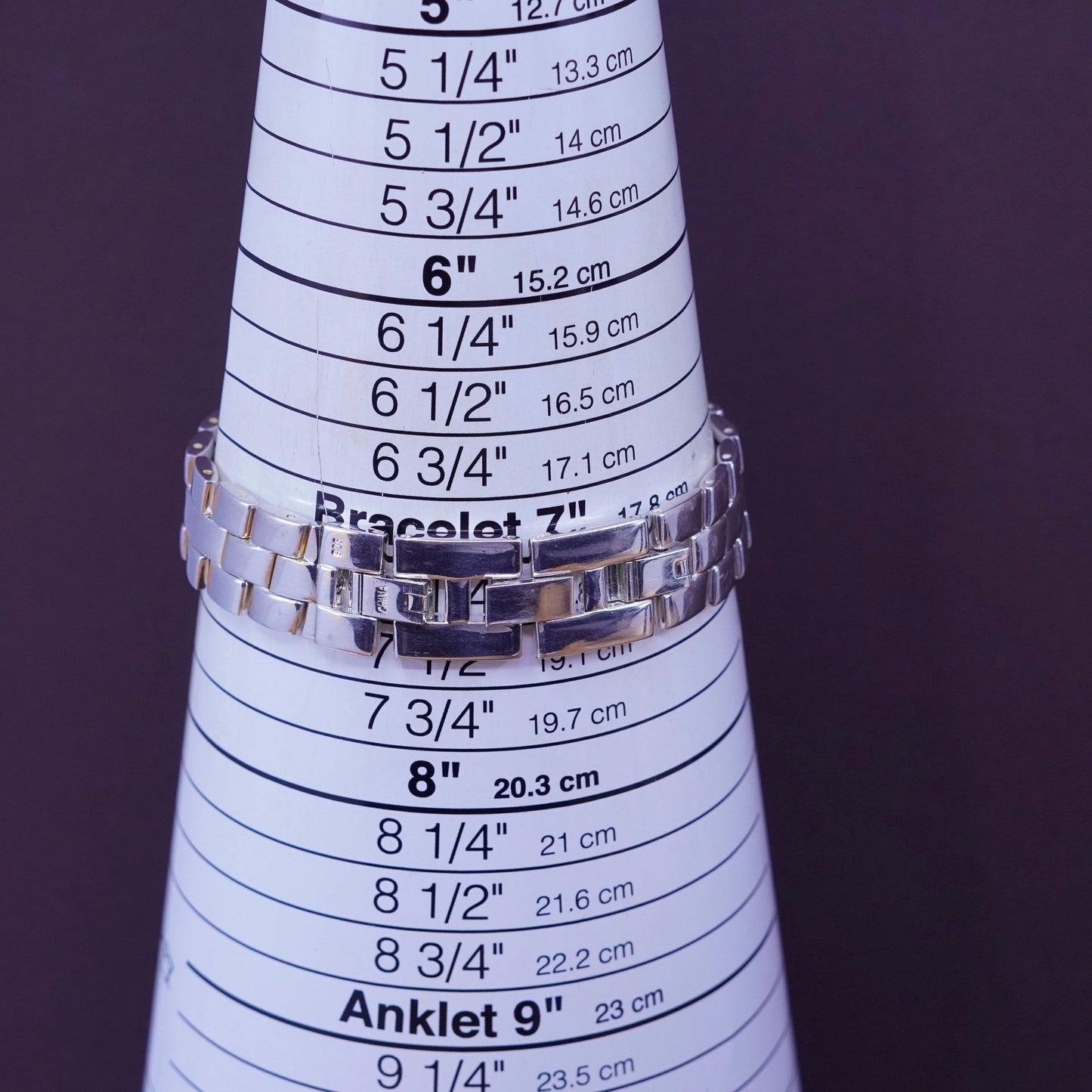 Vintage ecclissi round face watch with sterling 925 silver watch band