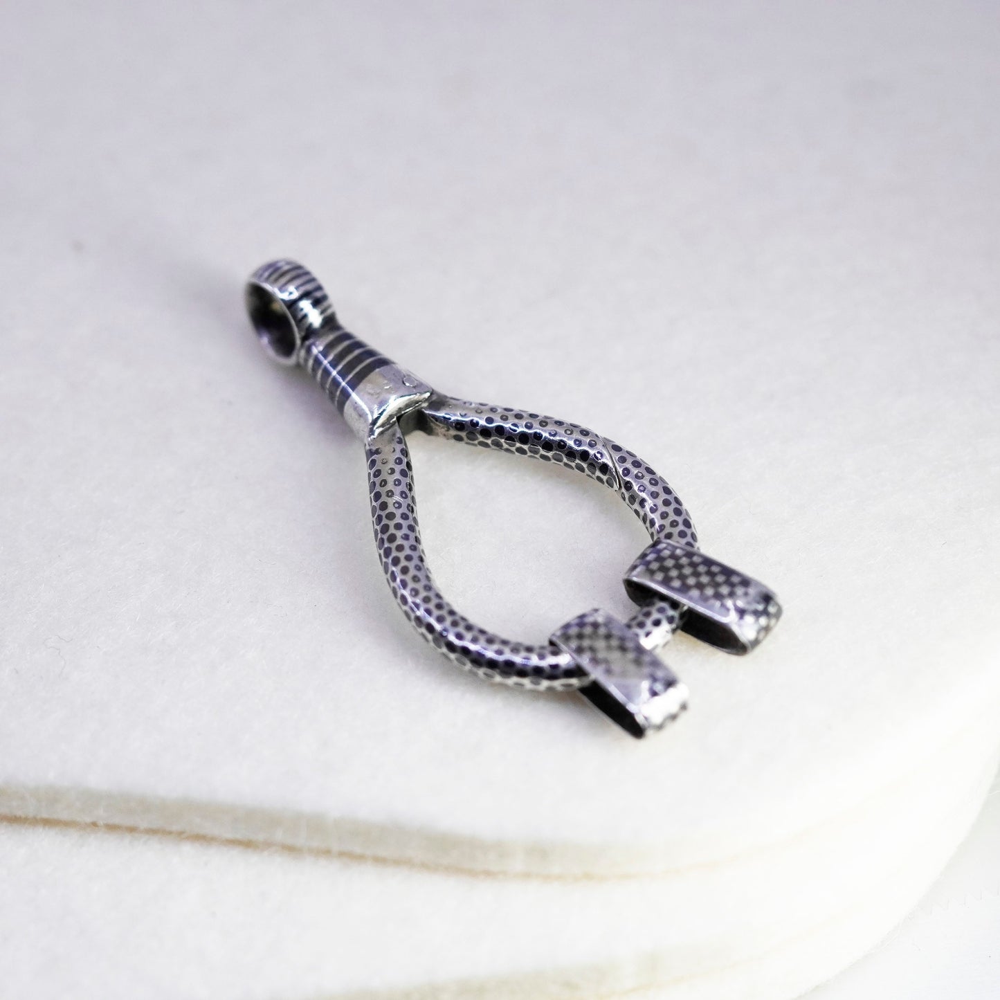 Vintage Sterling 925 silver handmade keychain