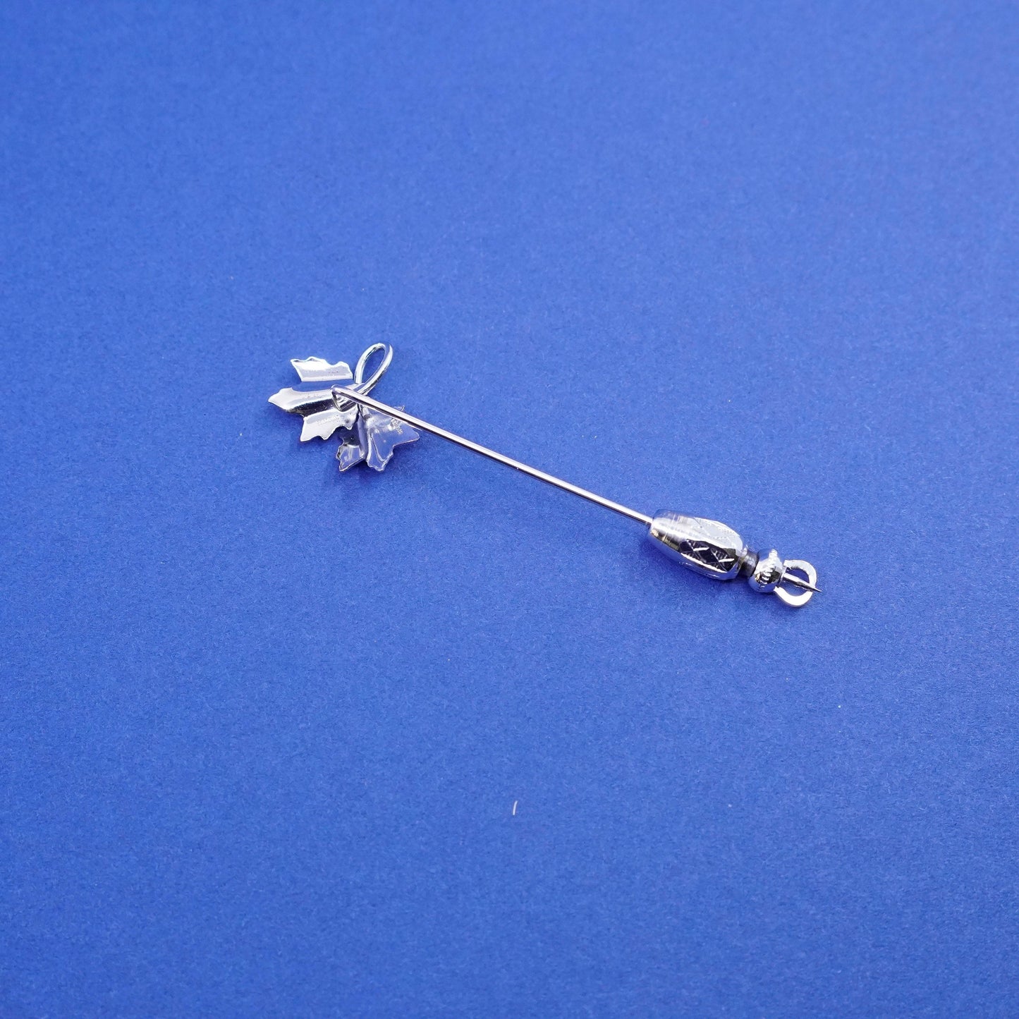 Vintage sterling silver brooch, 925 maple leaf pin