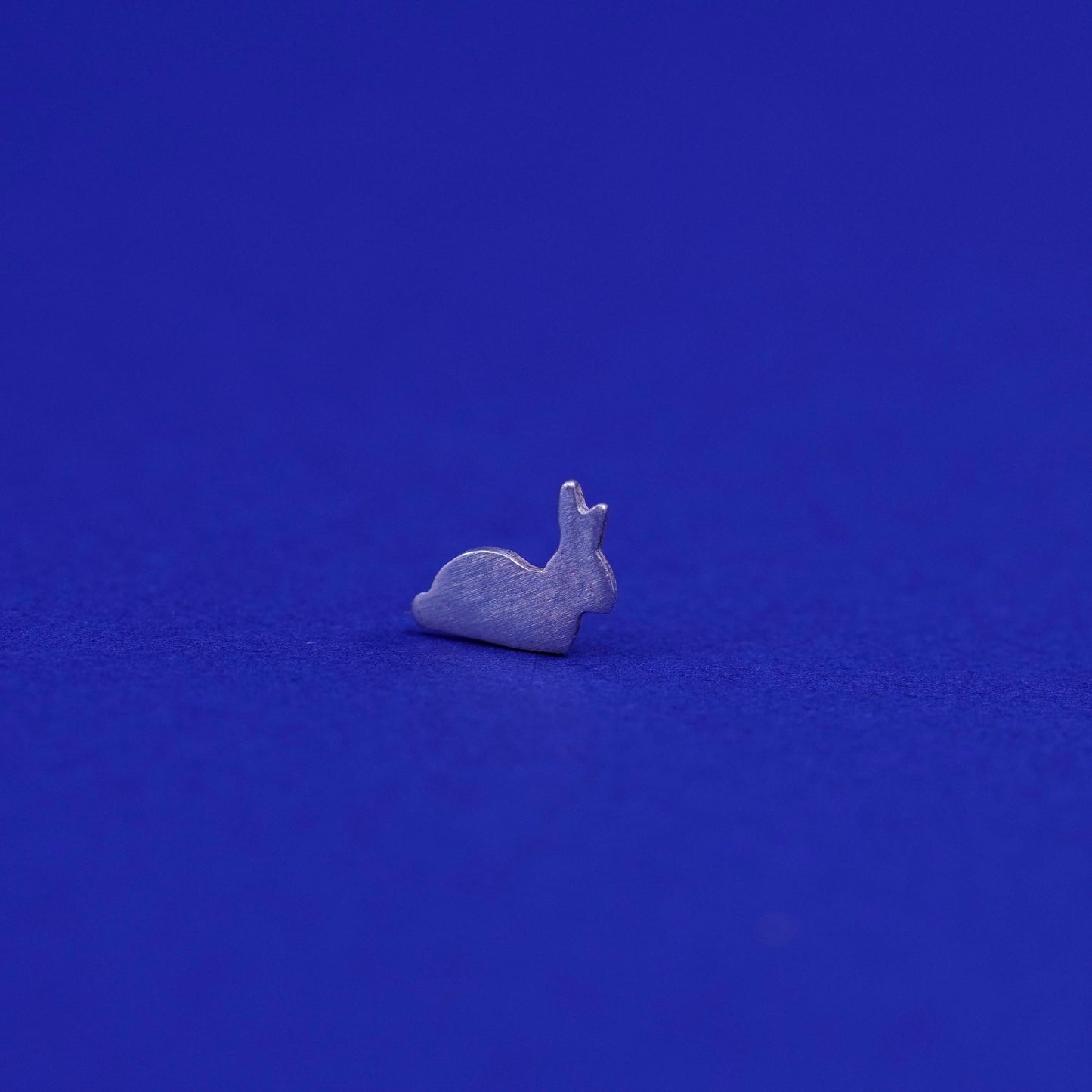Vintage sterling silver handmade earrings, 925 bunny rabbit studs