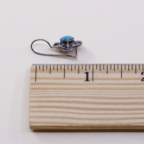Amazing handmade Sterling Silver earrings, 925 Turquoise Dangles