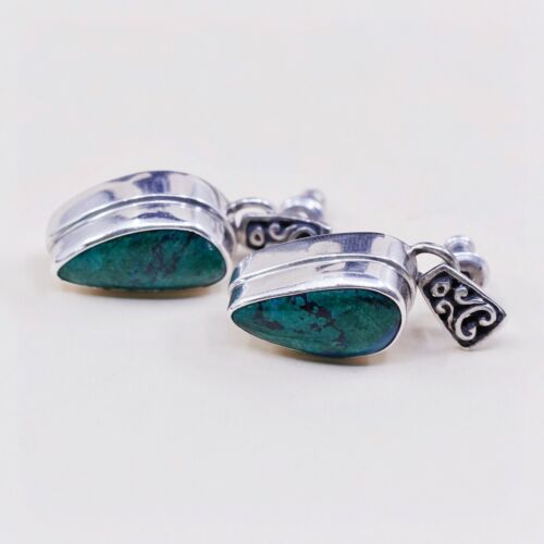 Amazing Sods handmade Sterling Silver earrings, 925 Turquoise Dangles