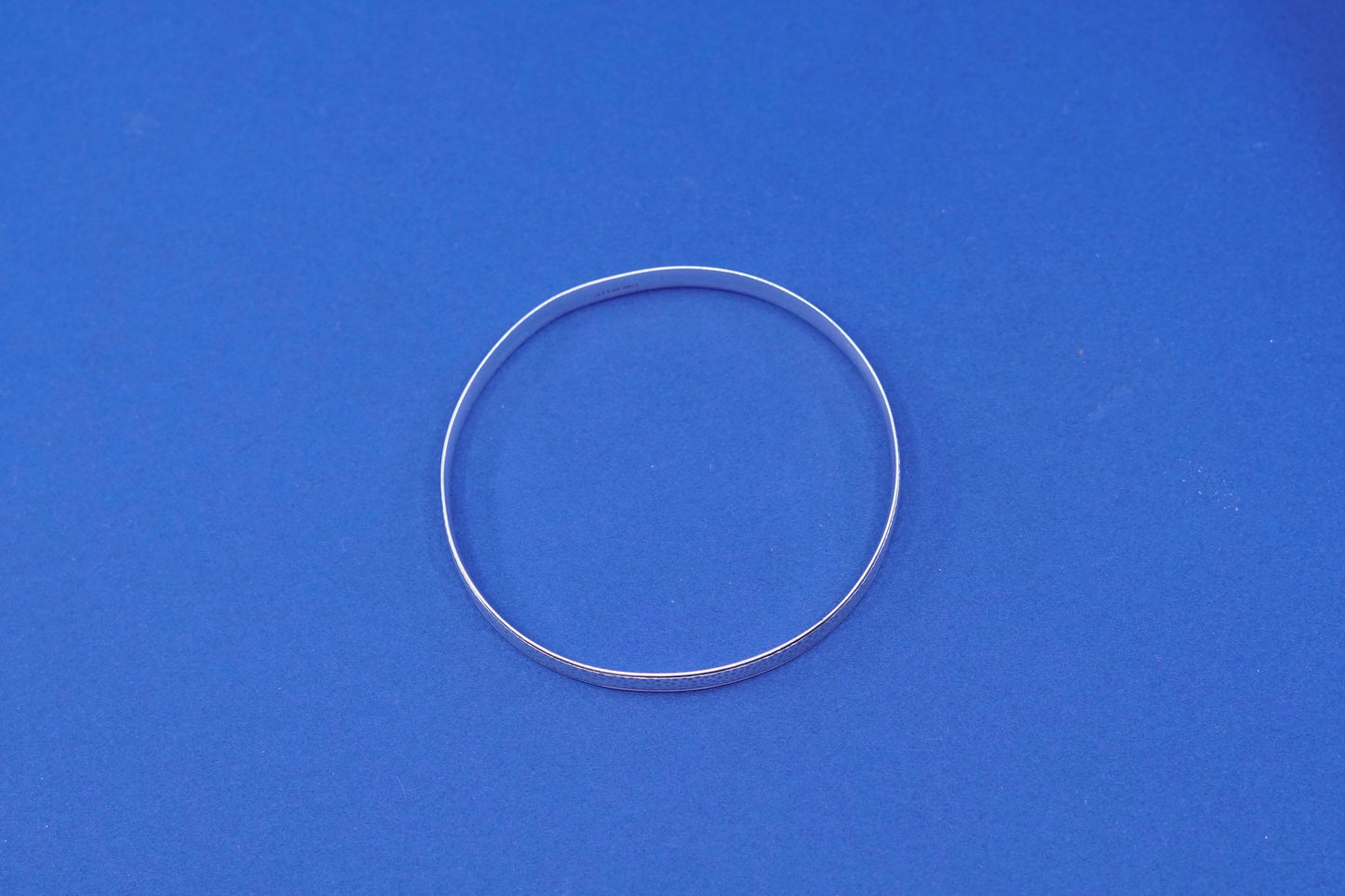 8”, vintage sterling silver handmade bracelet, 925 hammered textured bangle