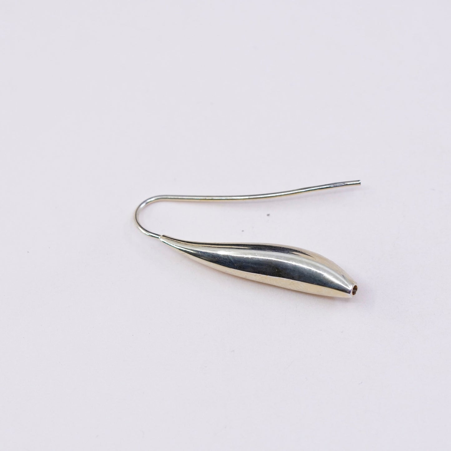 Vintage vermeil gold over sterling silver earrings, 925 teardrop dangles, stamped 925