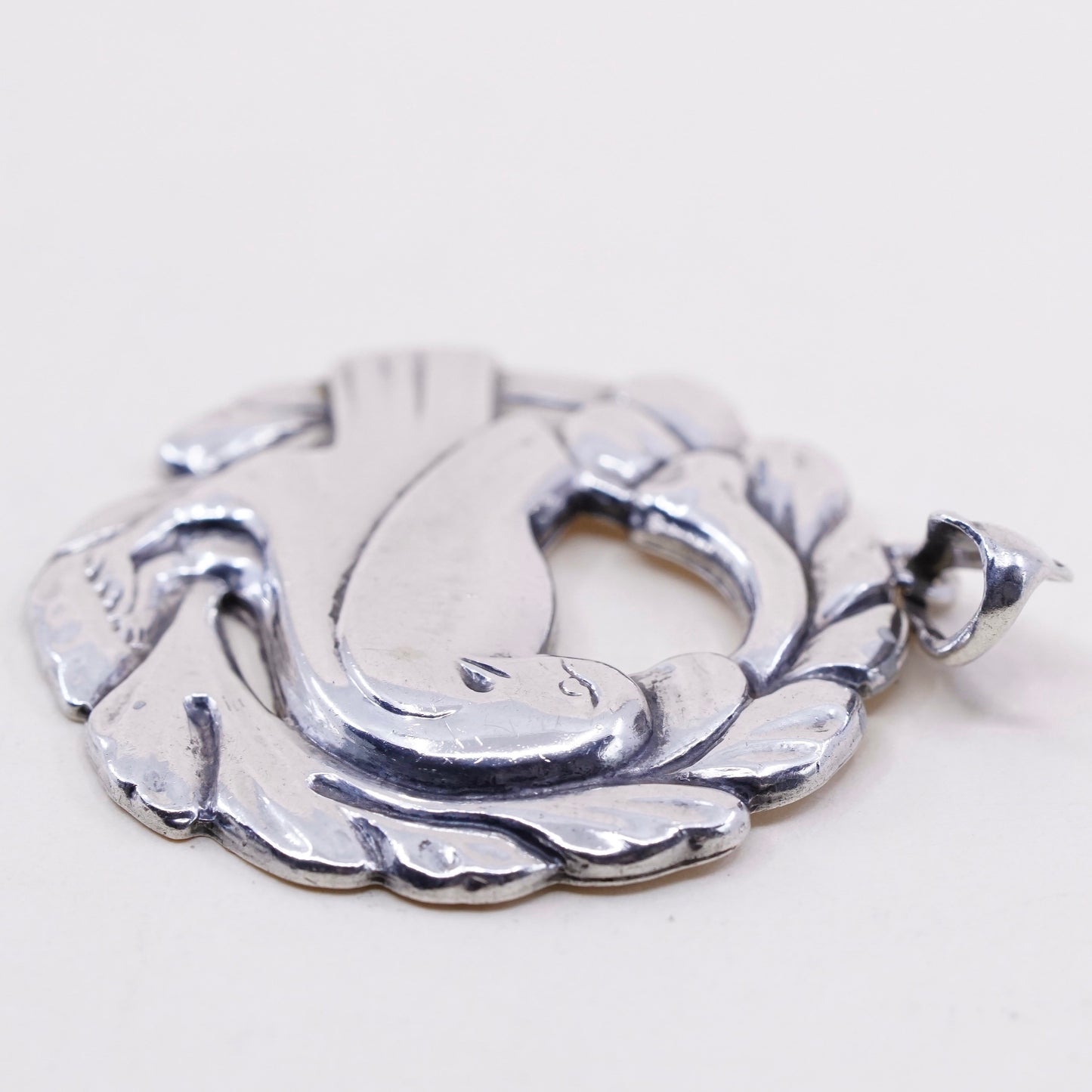 Vintage norseland Sterling 925 Silver handmade Georg Jensen Danish Dove pendant