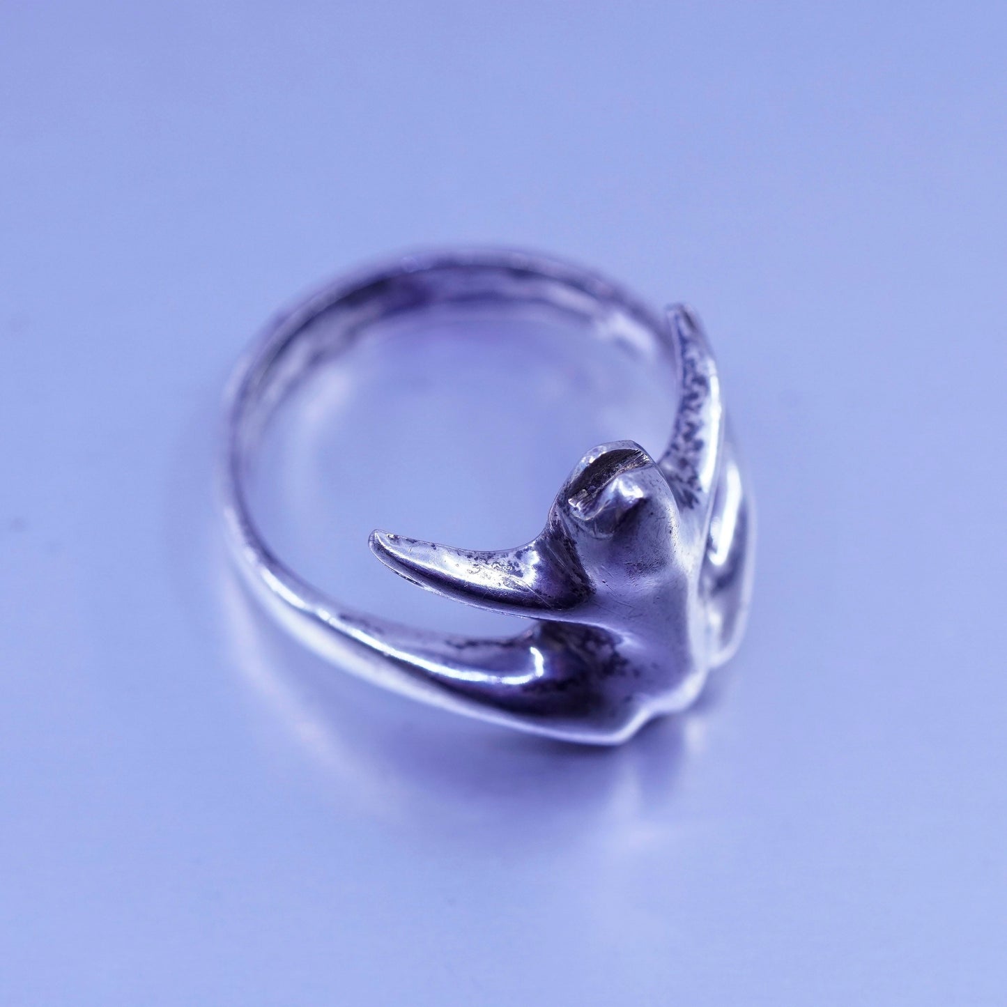 Size 9.5, vintage Sterling 925 silver handmade frog ring
