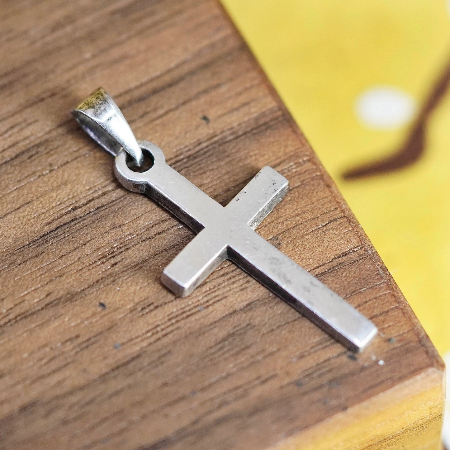 Vintage Mexico Sterling silver handmade pendant, 925 cross