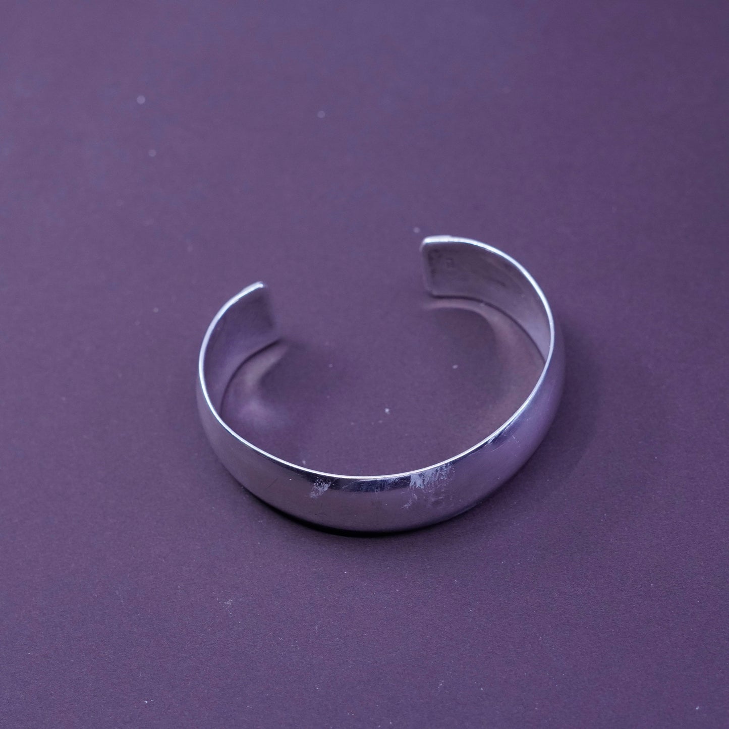 7”, Vintage mexico Sterling 925 silver bracelet, wide cuff