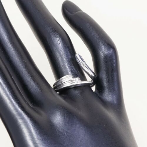 Size 7.25, Vtg Sterling Silver Handmade Ring, Mexico 925 Modern Minimalist Band