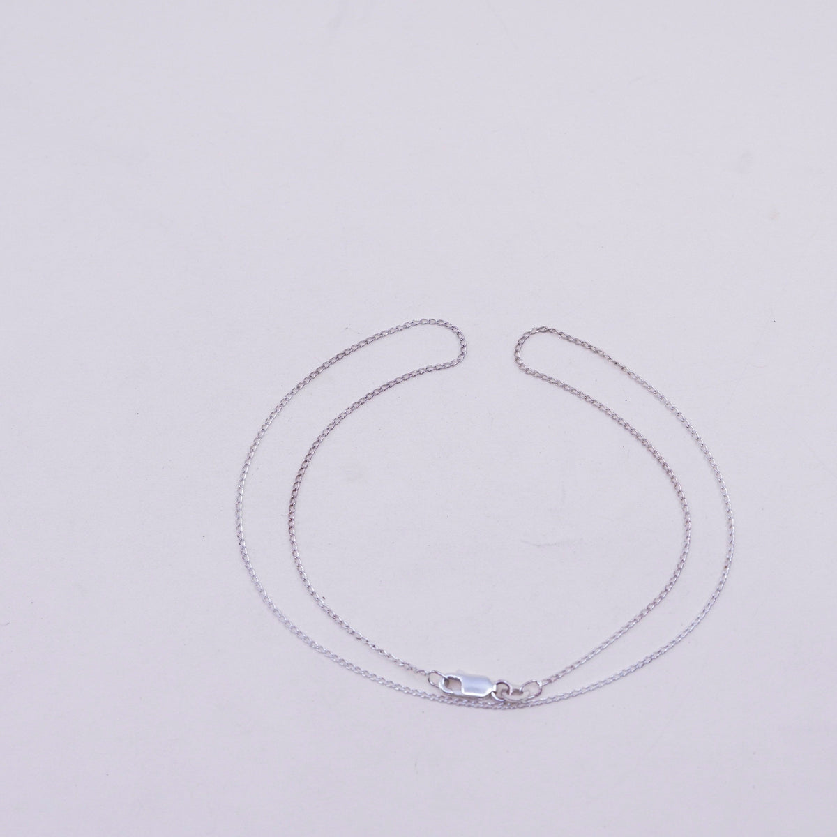 18”, 1mm, italy sterling silver handmade necklace, 925 curb chain