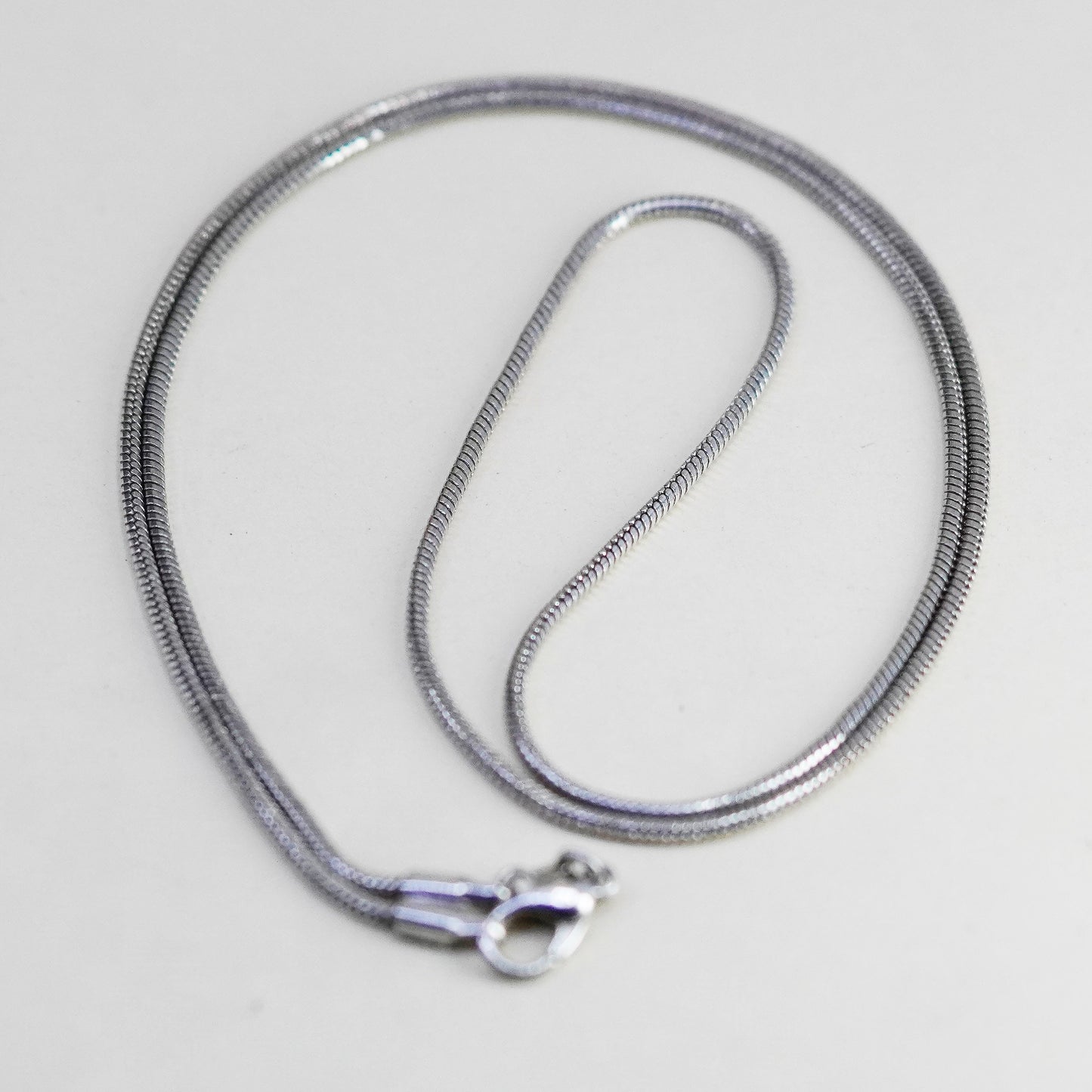 24”, 2mm, Vintage sterling silver snake chain, Italy 925 necklace