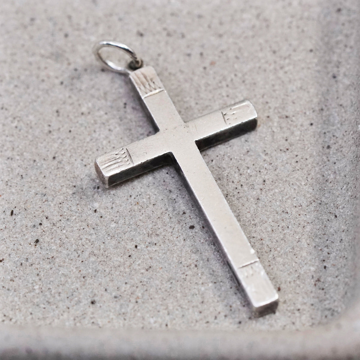 Vintage Sterling silver pendant, 925 cross charm