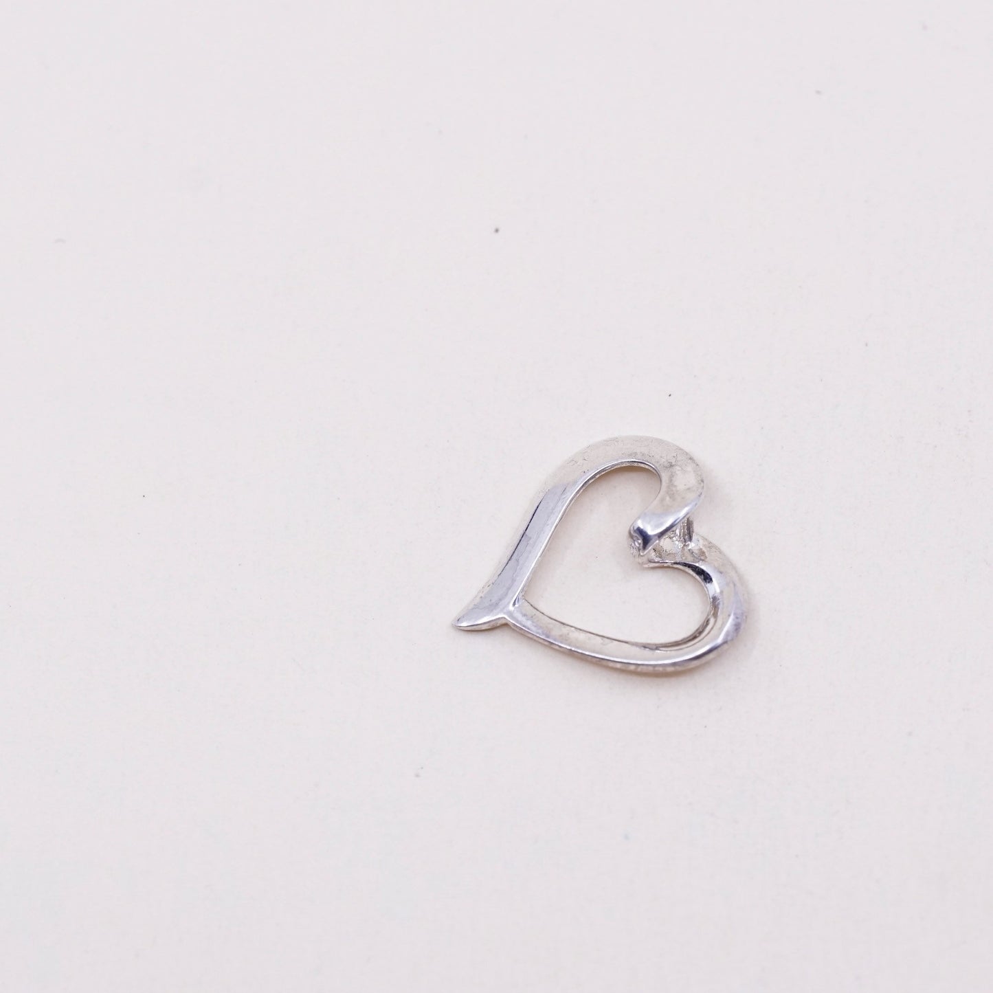 vtg Sterling silver inspirational quote pendant, 925 heart w/ “daughters love