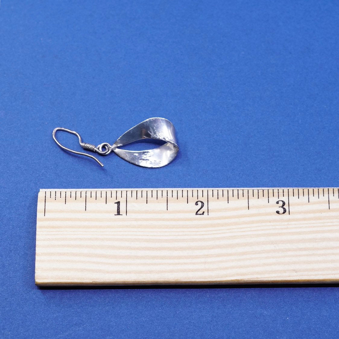Sterling silver Handmade earrings, 925 teardrop Dangles