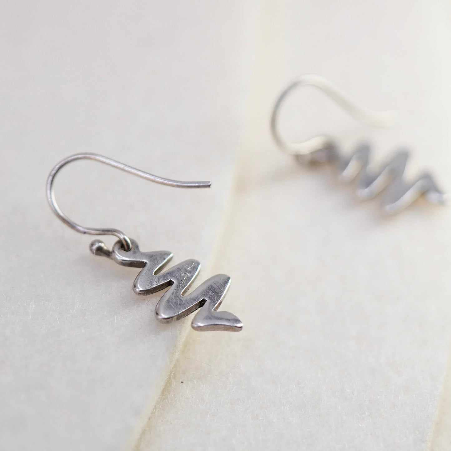 Vintage Italian Sterling 925 silver tornado earrings
