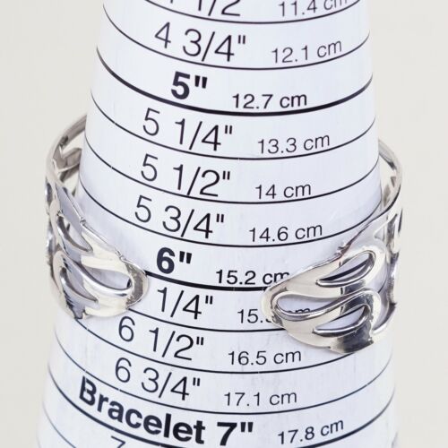 6.25”, Vtg Modern Handmade Sterling 925 Silver Cuff Bracelet W/ Labradorite