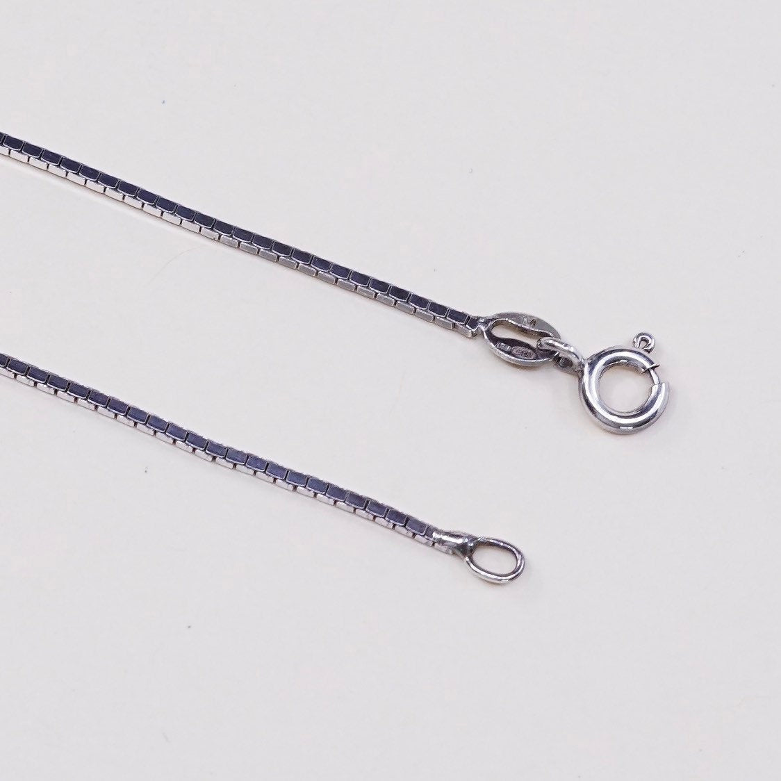 20", vtg sterling silver snake chain, fine Italy 925 silver chain