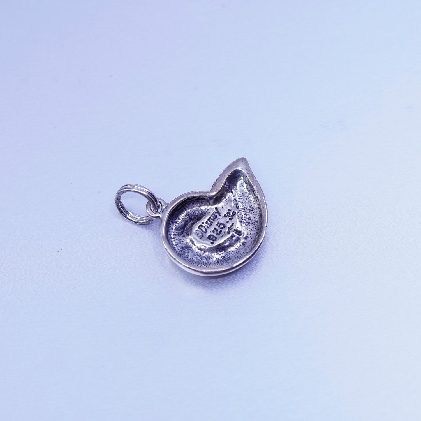 Vintage Disney sterling 925 silver handmade shell pendant charm